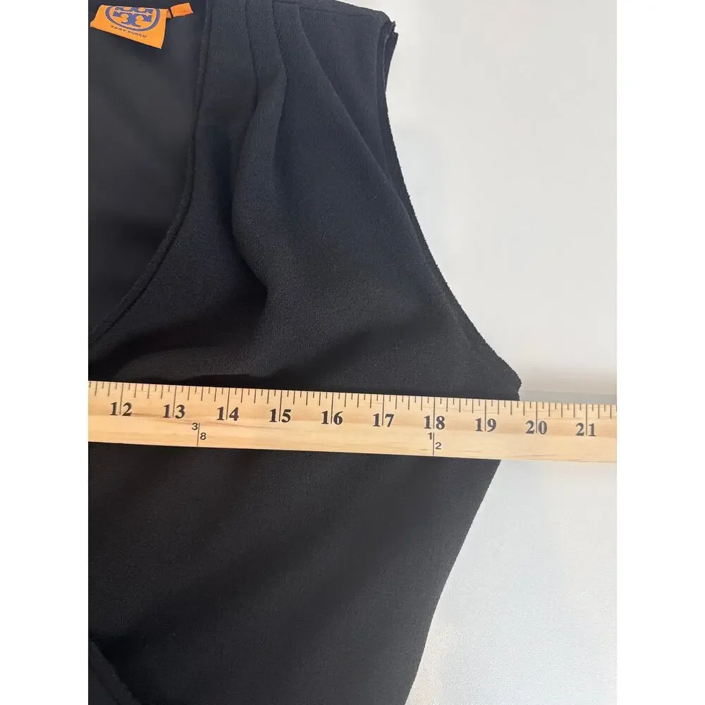 Tory Burch Black  Peplum Ruffle Dress Size 12